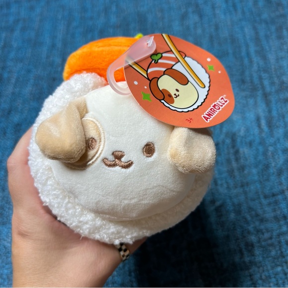 Anirollz Plush Sushi Salmon Puppiroll 6" Plush Stuffed Animal - Picture 2 of 8